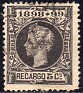 Spain - 1898 - Alfonso XIII - 5 CTS - Negro - Personajes, Alfonso XIII - Edifil 240 - Alfonso XIII Impuesto de Guerra - 0